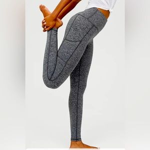 Aerie Warm Up High Waisted Heather Gray Pocket Legging Large